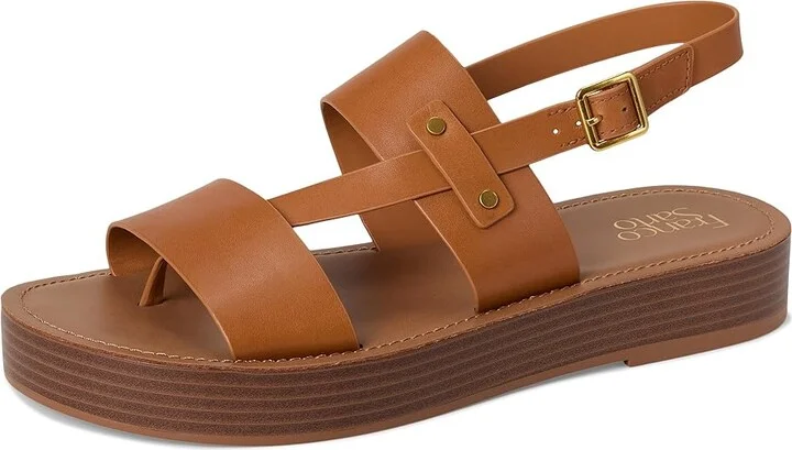 Franco Sarto Genova Women's Wedge Shoes Tan Brown : 8.5 M, Leather - Image 5