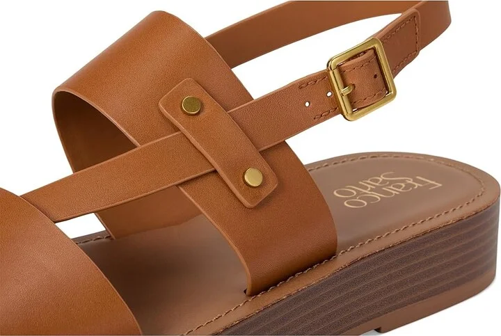 Franco Sarto Genova Women's Wedge Shoes Tan Brown : 8.5 M, Leather - Image 7