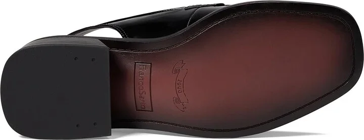 Franco Sarto Giada Slingback Loafers Women's Flat Shoes Black/White Gloss : 5.5 M, Faux Leather - Image 3