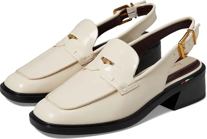 Franco Sarto Giada Slingback Loafers Women's Flat Shoes Vanilla : 10 M, Faux Leather