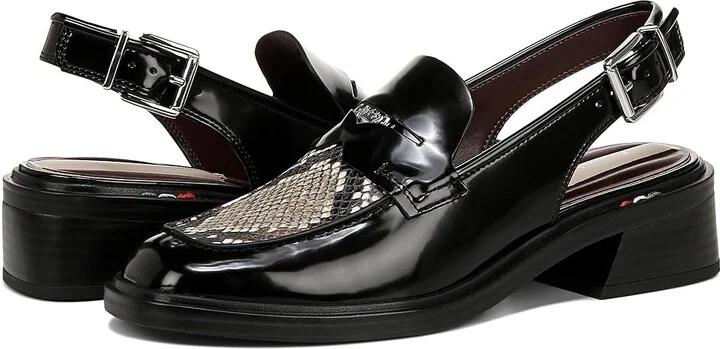 Franco Sarto Giada Women's Shoes Black/Snake : 8 M, Leather