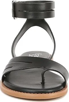Franco Sarto Greene Ankle Strap Flat Sandals Women's Sandals Black Leather : 5 M - Image 4