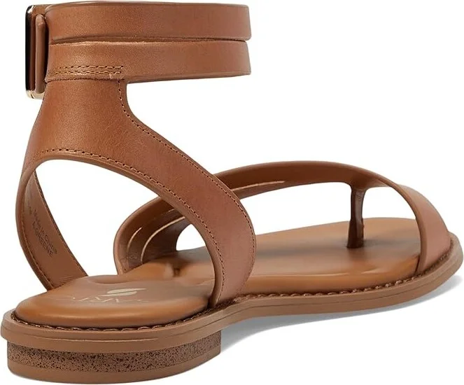 Franco Sarto Greene Ankle Strap Flat Sandals Women's Sandals Tan Brown Leather : 10 M - Image 4