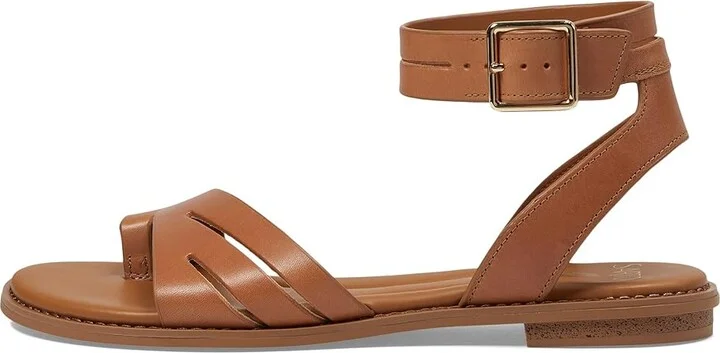 Franco Sarto Greene Ankle Strap Flat Sandals Women's Sandals Tan Brown Leather : 10 M - Image 6