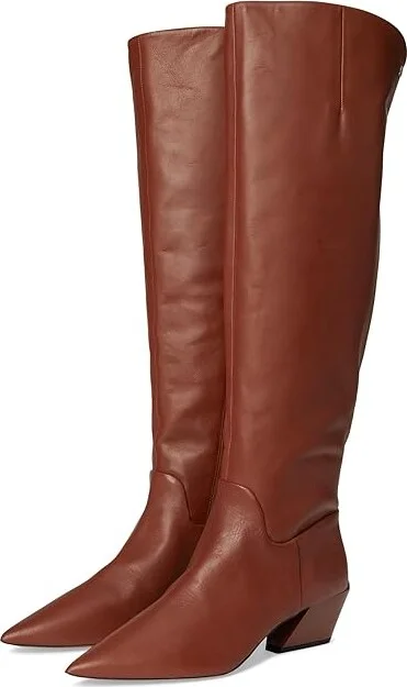 Franco Sarto Gwyn Trendy Women's Boots Acorn Brown 1 : 7.5 M, Leather/Rubber