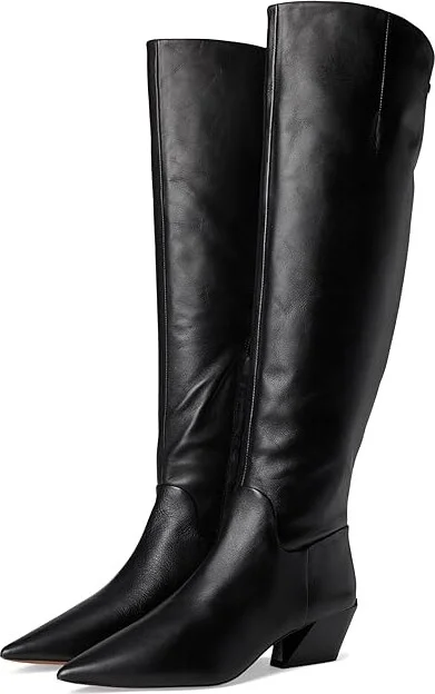 Franco Sarto Gwyn Trendy Women's Boots Black 1 : 8.5 M, Leather/Rubber