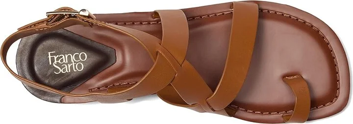 Franco Sarto Ina Strappy Sandals Women's Sandals Tan Leather : 6 M - Image 2