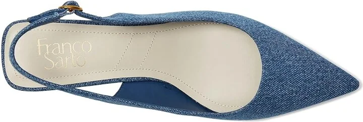 Franco Sarto Jaden Slingback Shoes Women's Shoes Denim Blue : 6 M, Synthetic - Image 2