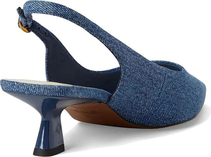 Franco Sarto Jaden Slingback Shoes Women's Shoes Denim Blue : 6 M, Synthetic - Image 4