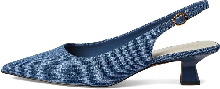 Franco Sarto Jaden Slingback Shoes Women's Shoes Denim Blue : 6 M, Synthetic - Image 6