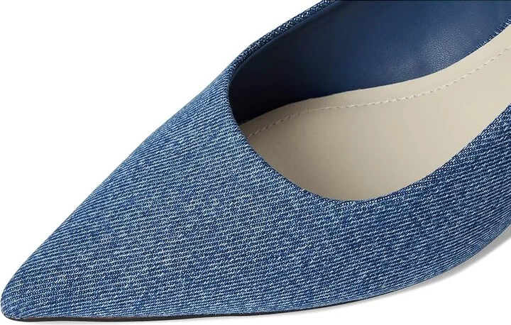 Franco Sarto Jaden Slingback Shoes Women's Shoes Denim Blue : 6 M, Synthetic - Image 7