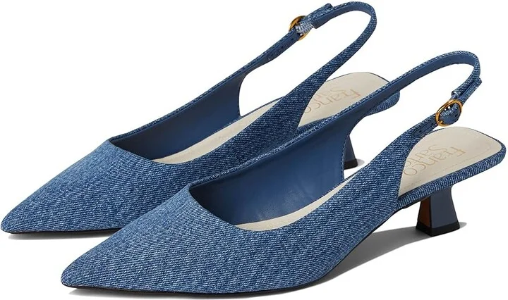 Franco Sarto Jaden Slingback Shoes Women's Shoes Denim Blue : 6 M, Synthetic