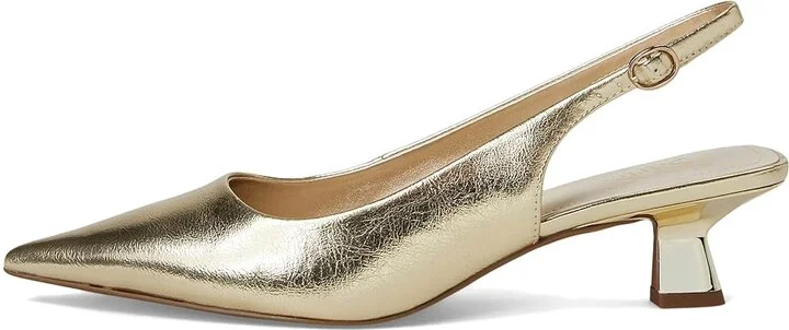 Franco Sarto Jaden Slingback Shoes Women's Shoes Platino Gold : 5.5 M, Synthetic - Image 6