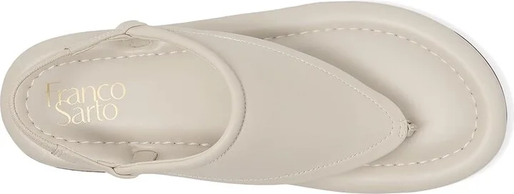Franco Sarto Jocelyn Women's Sandals Chiffon White : 7.5 M, Leather - Image 2