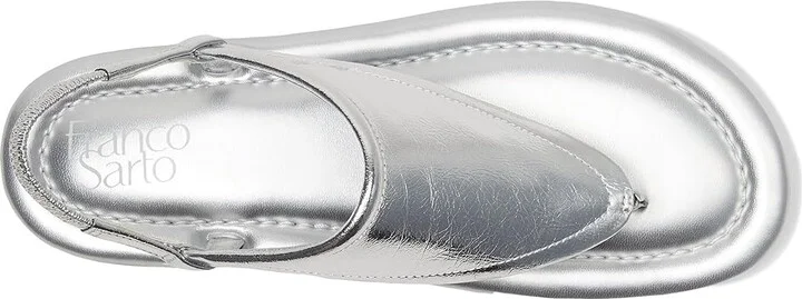 Franco Sarto Jocelyn Women's Sandals Silver : 8.5 M, Leather - Image 2