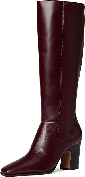 Franco Sarto Jonie Wide Calf Women's Boots Oxblood Red WC : 9.5 M, Leather - Image 5