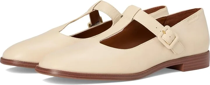 Franco Sarto Kenley Mary Jane Women's Flat Shoes Ivory White : 11 M, Leather