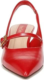 Franco Sarto Khloe Pointed Toe Slingback Kitten Heel High Women's Heels Cherry Red Leather : 8 M - Image 5