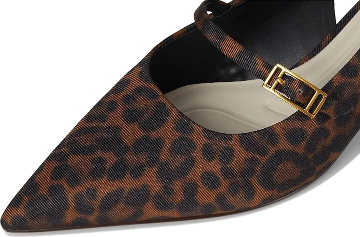 Franco Sarto Khloe Pointed Toe Slingback Kitten Heel High Women's Heels Tan : 6.5 M, Leather/Rubber - Image 7