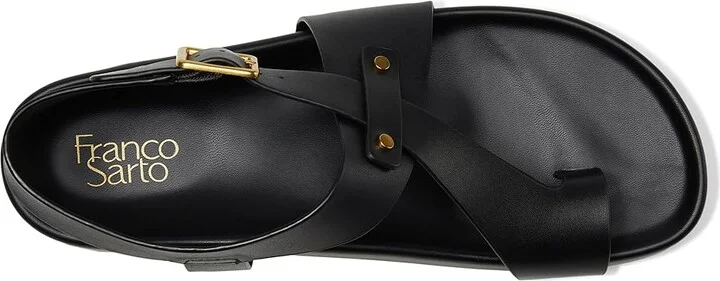 Franco Sarto L-blair Strappy Sandals Women's Wedge Shoes Black : 10 M, Leather - Image 2
