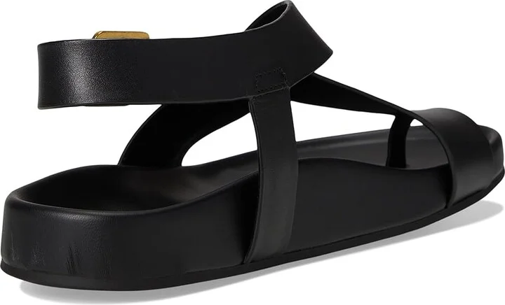 Franco Sarto L-blair Strappy Sandals Women's Wedge Shoes Black : 10 M, Leather - Image 4