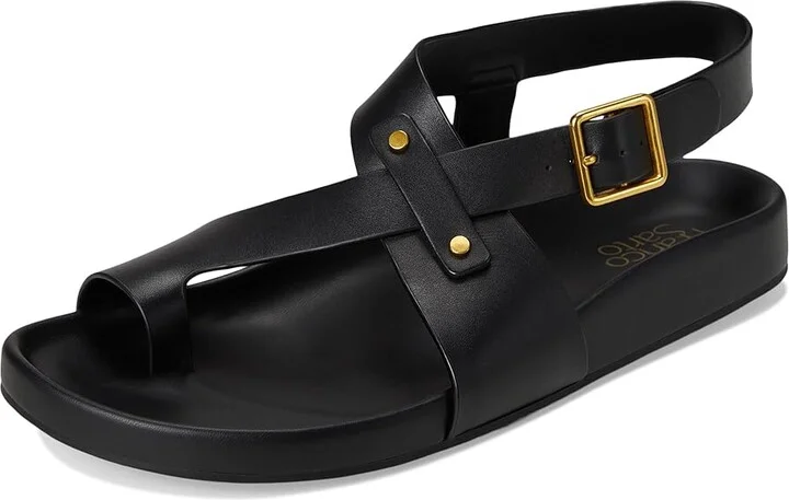 Franco Sarto L-blair Strappy Sandals Women's Wedge Shoes Black : 10 M, Leather - Image 5