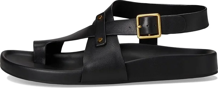 Franco Sarto L-blair Strappy Sandals Women's Wedge Shoes Black : 10 M, Leather - Image 6