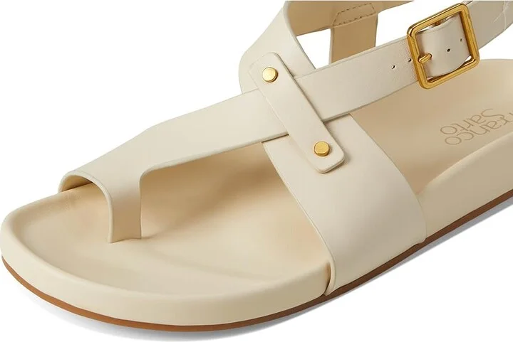 Franco Sarto L-blair Strappy Sandals Women's Wedge Shoes Ivory : 8 M, Leather - Image 7