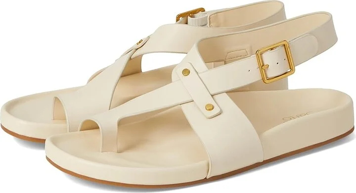 Franco Sarto L-blair Strappy Sandals Women's Wedge Shoes Ivory : 8 M, Leather