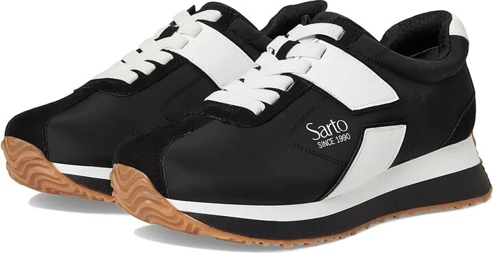 Franco Sarto L-erica Fashion Sneaker Women's Shoes Black : 9 M, Textile