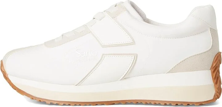 Franco Sarto L-erica Fashion Sneaker Women's Shoes White : 5.5 M, Textile - Image 6