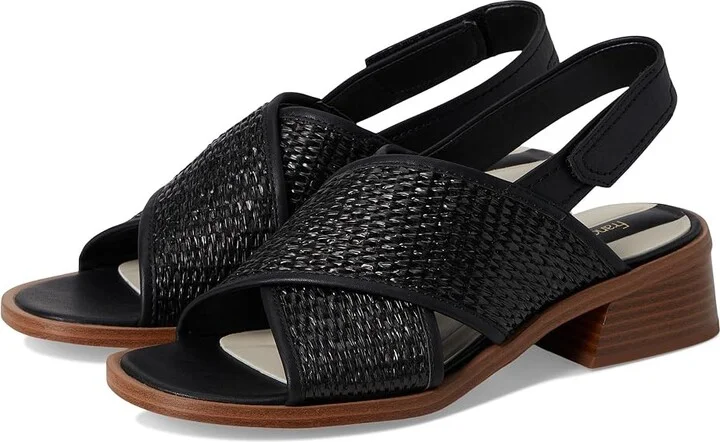Franco Sarto L-silvie2 Slingback Sandals Women's Sandals Black : 7 M, Leather/Rubber