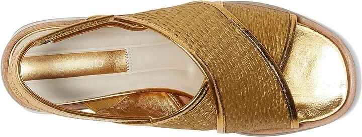 Franco Sarto L-silvie2 Slingback Sandals Women's Sandals Gold : 7 M, Leather/Rubber - Image 2