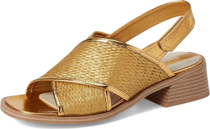 Franco Sarto L-silvie2 Slingback Sandals Women's Sandals Gold : 7 M, Leather/Rubber - Image 5