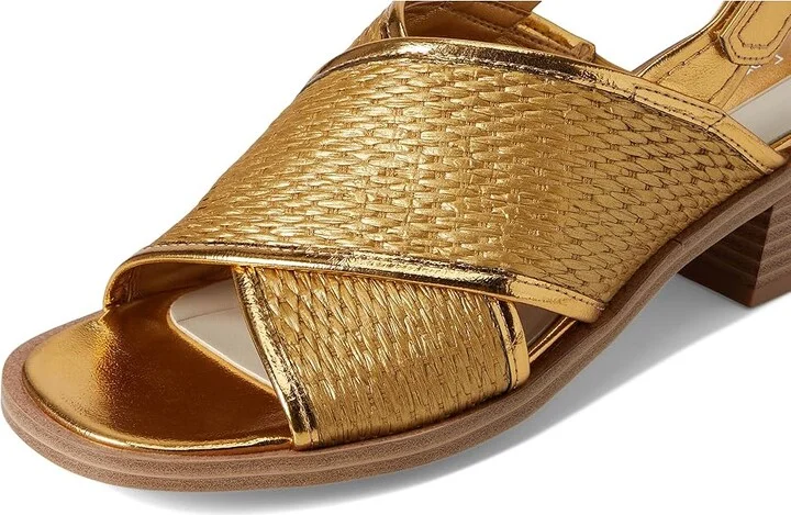 Franco Sarto L-silvie2 Slingback Sandals Women's Sandals Gold : 7 M, Leather/Rubber - Image 7