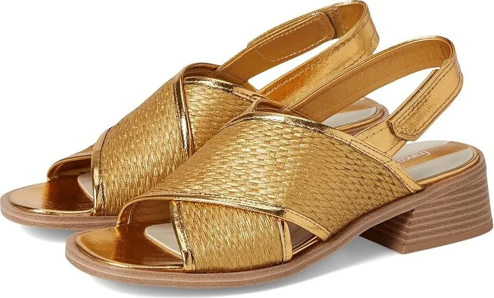 Franco Sarto L-silvie2 Slingback Sandals Women's Sandals Gold : 7 M, Leather/Rubber