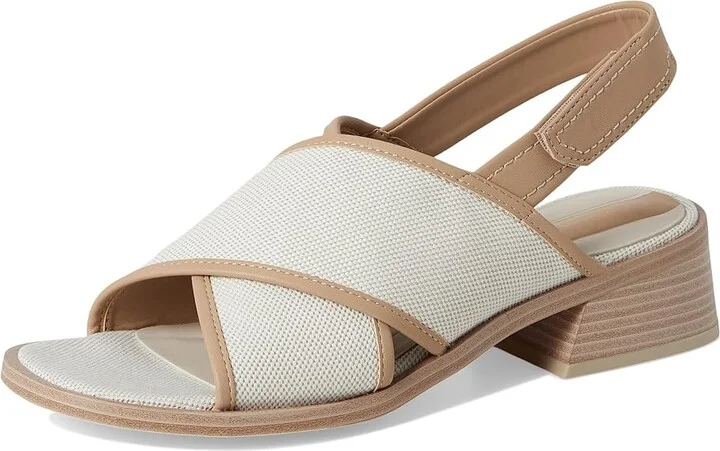 Franco Sarto L-silvie2 Slingback Sandals Women's Sandals Natural White : 7.5 M, Leather/Rubber - Image 5