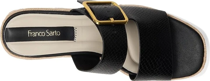 Franco Sarto L-taziana Slide Sandals Women's Wedge Shoes Black Snake Print : 6 M, Leather - Image 2