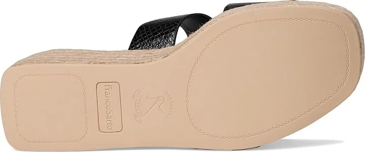 Franco Sarto L-taziana Slide Sandals Women's Wedge Shoes Black Snake Print : 6 M, Leather - Image 3