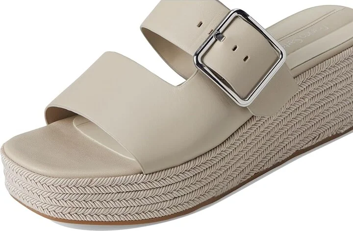 Franco Sarto L-taziana Slide Sandals Women's Wedge Shoes Vicenza Grey : 11 M, Leather - Image 7