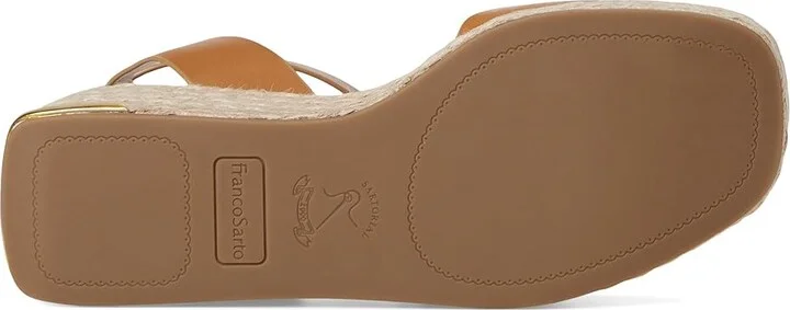 Franco Sarto L-tiffany Espadrille Sandals Women's Wedge Shoes Tan Brown : 5 M, Leather - Image 3