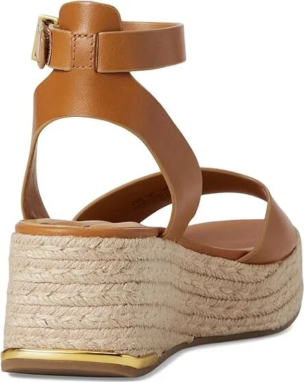 Franco Sarto L-tiffany Espadrille Sandals Women's Wedge Shoes Tan Brown : 5 M, Leather - Image 4