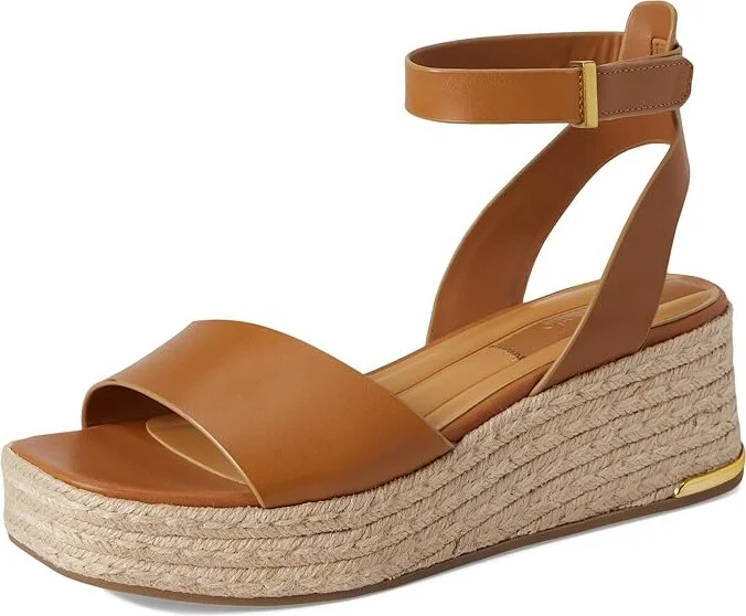 Franco Sarto L-tiffany Espadrille Sandals Women's Wedge Shoes Tan Brown : 5 M, Leather - Image 5