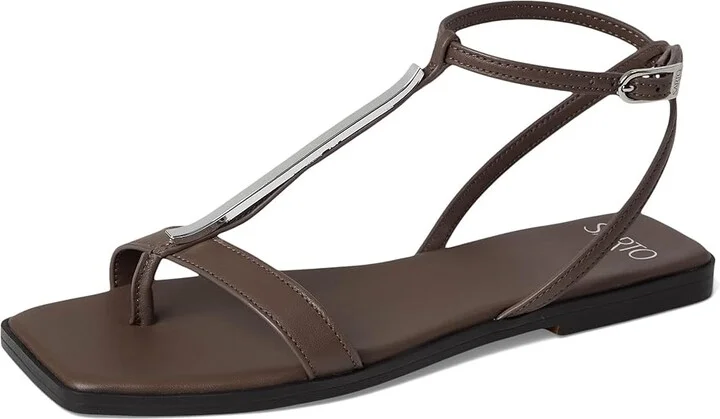 Franco Sarto Logan Women's Sandals Earth Brown : 8 M, Leather - Image 5