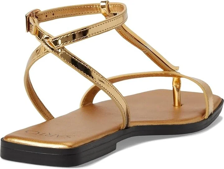 Franco Sarto Logan Women's Sandals Ocra Gold : 8 M, Leather - Image 4