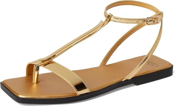 Franco Sarto Logan Women's Sandals Ocra Gold : 8 M, Leather - Image 5