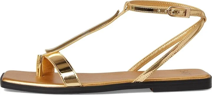 Franco Sarto Logan Women's Sandals Ocra Gold : 8 M, Leather - Image 6