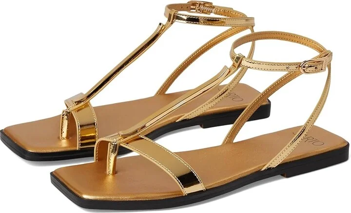 Franco Sarto Logan Women's Sandals Ocra Gold : 8 M, Leather