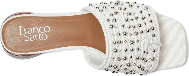 Franco Sarto Loran 3 Women's Sandals White Stud : 5 M, Synthetic - Image 2