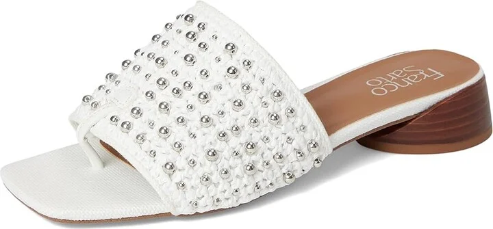 Franco Sarto Loran 3 Women's Sandals White Stud : 5 M, Synthetic - Image 5